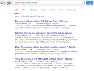 Did not publish my review