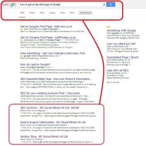 first page of google